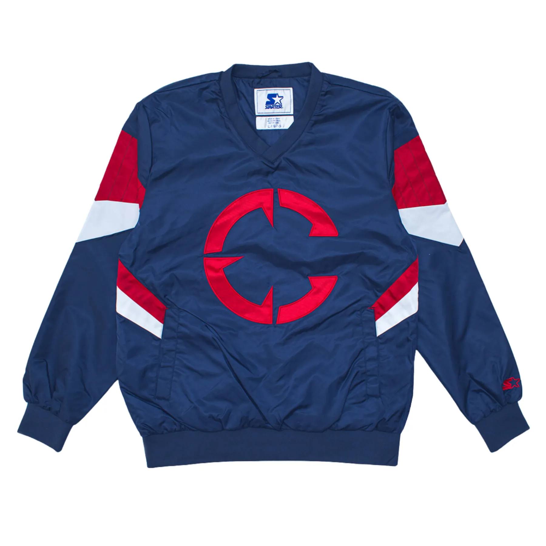 STARTER Navy Clippers V-Neck Pullover Jacket* Outerwear